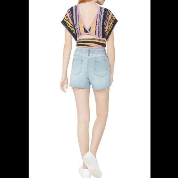 NWT BCBGeneration Crochet Wrap Knit Top - Picture 2 of 14